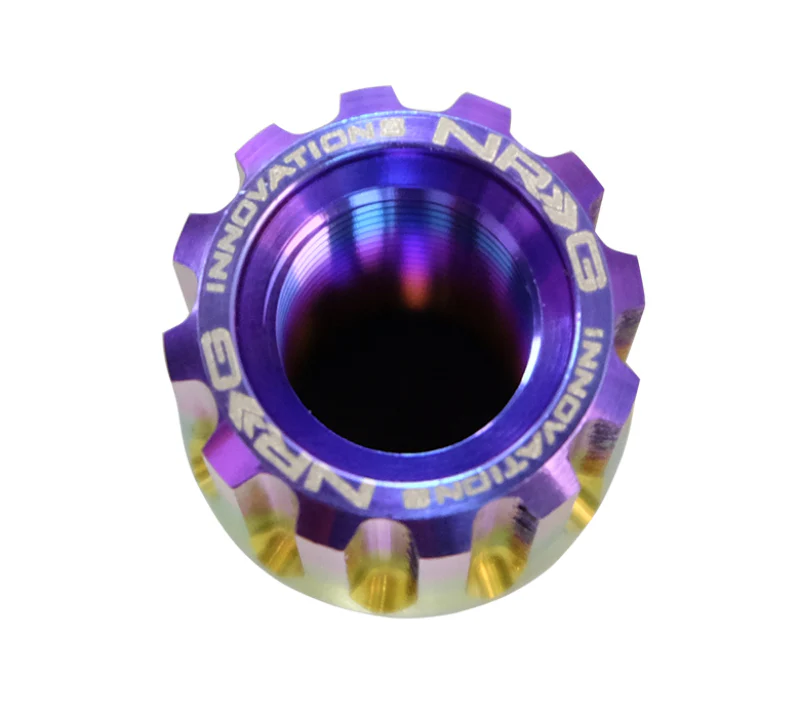 NRG 200 Series M12 X 1.25 Titanium Lug Nut Set - 21 Pc w/Lock Key Socket - Neochrome - Image 4