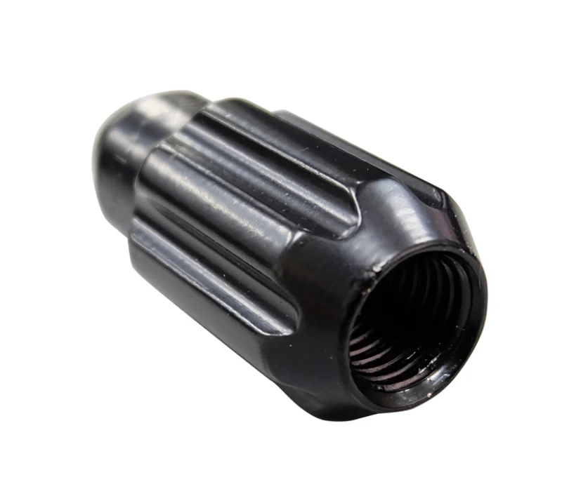 NRG 500 Series M12 X 1.5 Bullet Shape Steel Lug Nut Set - 21 Pc w/Lock Key - Black - Image 2