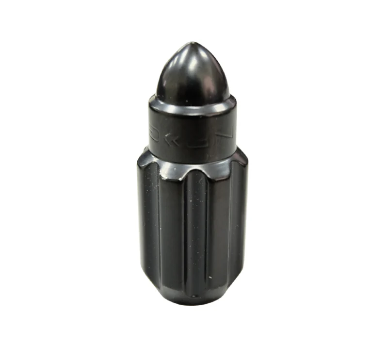 NRG 500 Series M12 X 1.5 Bullet Shape Steel Lug Nut Set - 21 Pc w/Lock Key - Black - Image 6
