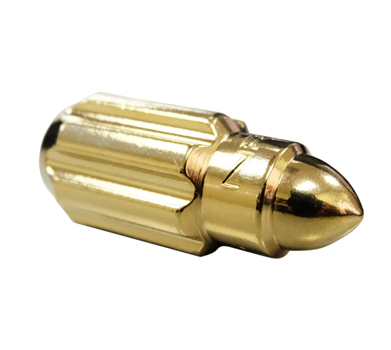 NRG 500 Series M12 X 1.5 Bullet Shape Steel Lug Nut Set - 21 Pc w/Lock Key - Chrome Gold - Image 7