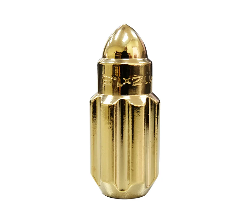 NRG 500 Series M12 X 1.5 Bullet Shape Steel Lug Nut Set - 21 Pc w/Lock Key - Chrome Gold - Image 8