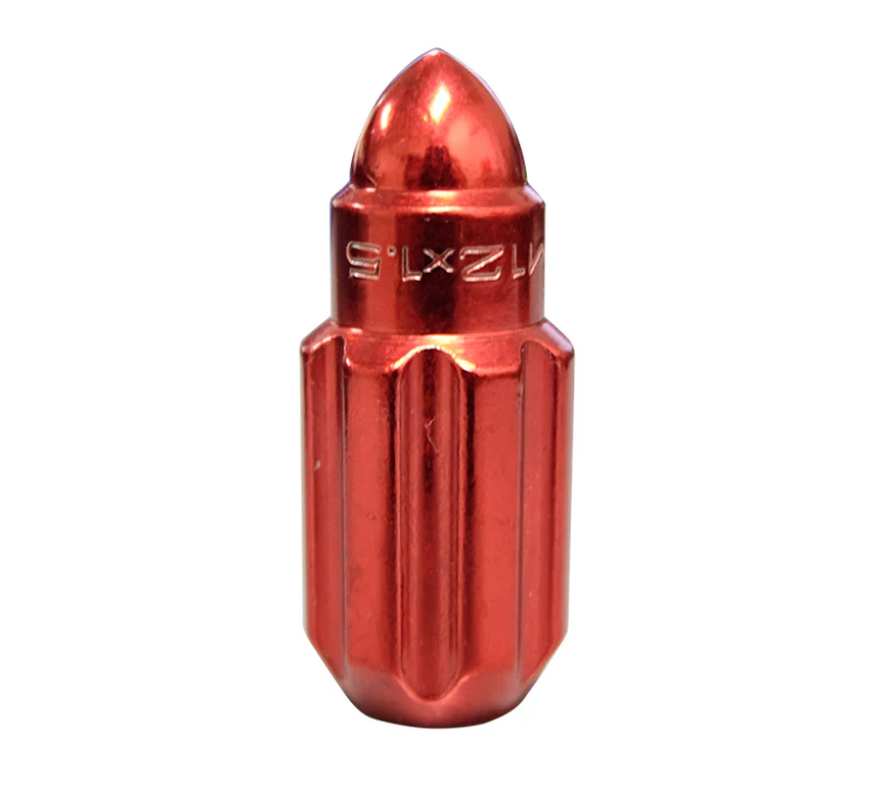 NRG 500 Series M12 X 1.5 Bullet Shape Steel Lug Nut Set - 21 Pc w/Lock Key - Red - Image 11
