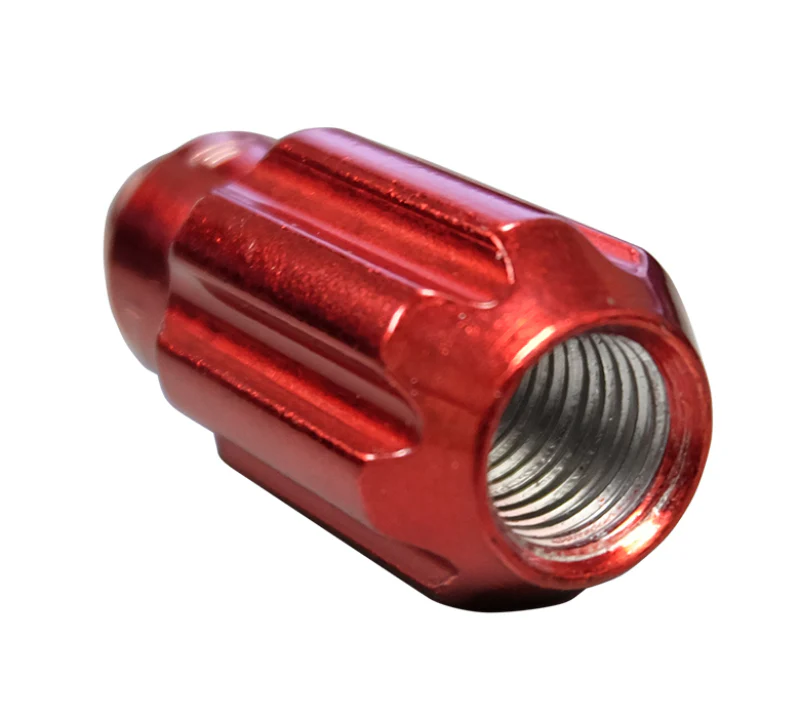 NRG 500 Series M12 X 1.5 Bullet Shape Steel Lug Nut Set - 21 Pc w/Lock Key - Red - Image 9