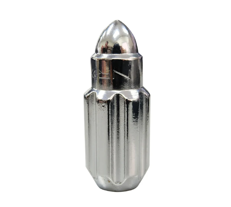 NRG 500 Series M12 X 1.5 Bullet Shape Steel Lug Nut Set - 21 Pc w/Lock Key - Silver - Image 10
