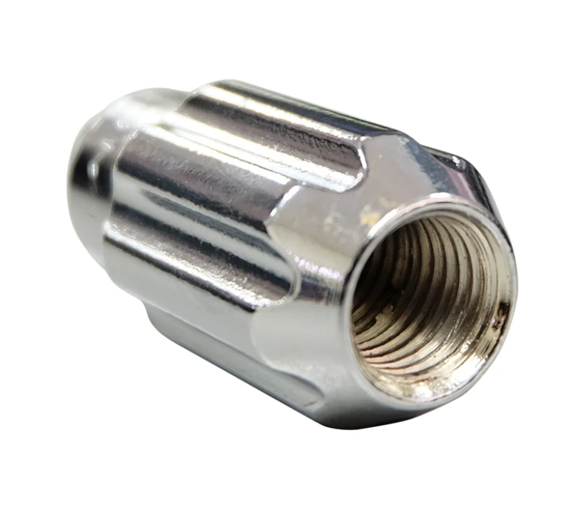 NRG 500 Series M12 X 1.5 Bullet Shape Steel Lug Nut Set - 21 Pc w/Lock Key - Silver - Image 5