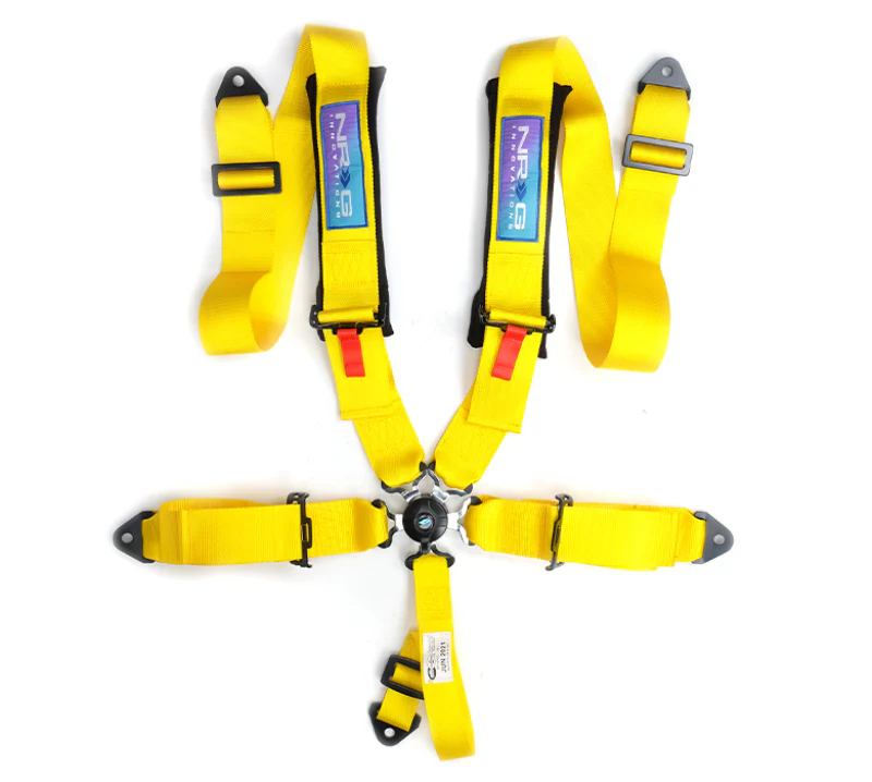 NRG 5PT 3in. Seat Belt Harness / Cam Lock - Yellow - Image 2