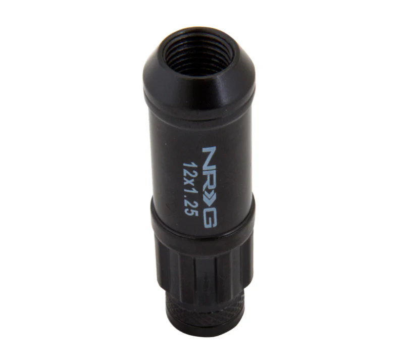 NRG 700 Series M12 X 1.25 Steel Lug Nut w/Dust Cap Cover Set 21 Pc w/Locks & Lock Socket - Black - Image 7