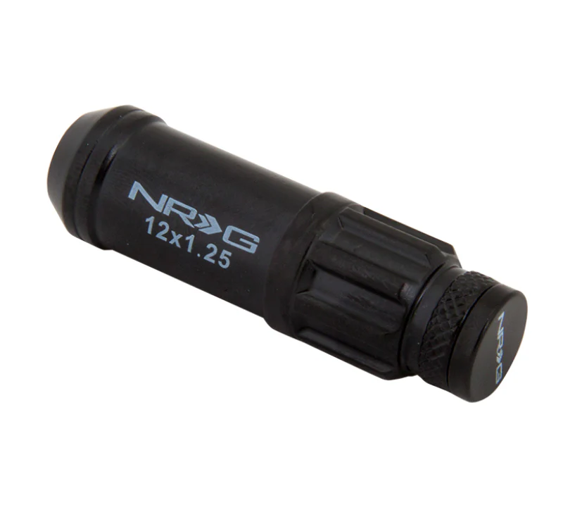 NRG 700 Series M12 X 1.25 Steel Lug Nut w/Dust Cap Cover Set 21 Pc w/Locks & Lock Socket - Black - Image 8
