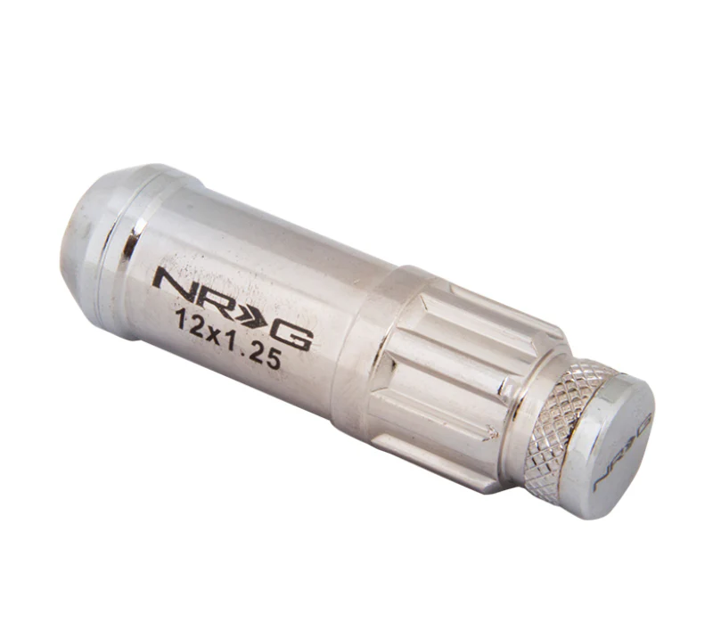 NRG 700 Series M12 X 1.25 Steel Lug Nut w/Dust Cap Cover Set 21 Pc w/Locks & Lock Socket - Silver - Image 6