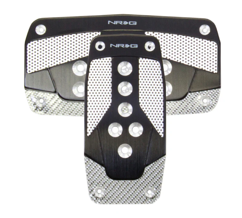 NRG Aluminum Sport Pedal A/T - Black w/Silver Carbon - Image 2