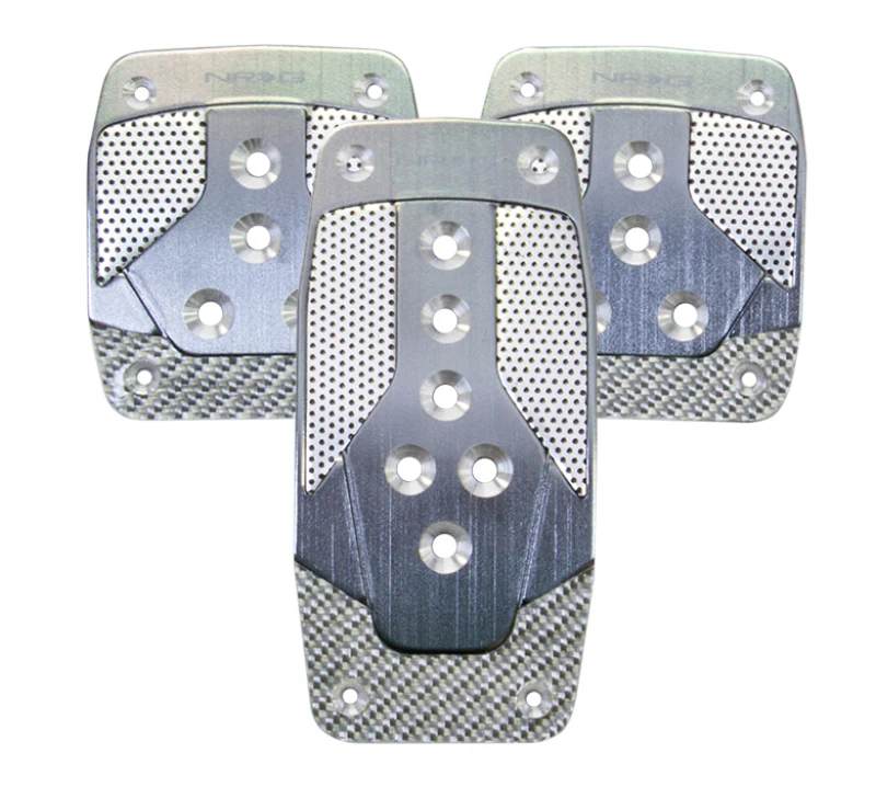 NRG Aluminum Sport Pedal M/T - Gunmetal w/Silver Carbon - Image 2