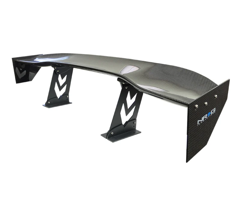 NRG Carbon Fiber Spoiler - Universal (59in.) NRG Logo Large End Plates - Image 3