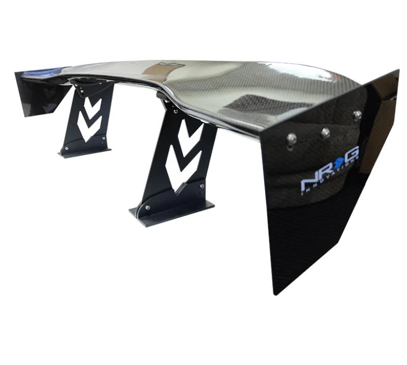 NRG Carbon Fiber Spoiler - Universal (59in.) NRG Logo Large End Plates - Image 5