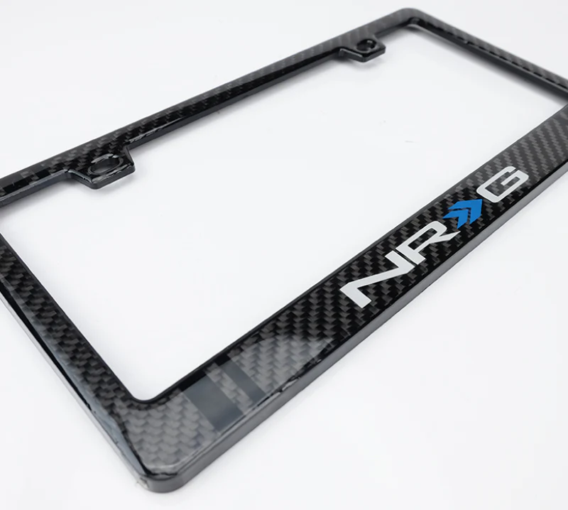 NRG Carbon License Plate Frame/ Fiber Poly Dip Finish Wet w/ NRG Logo - Image 2