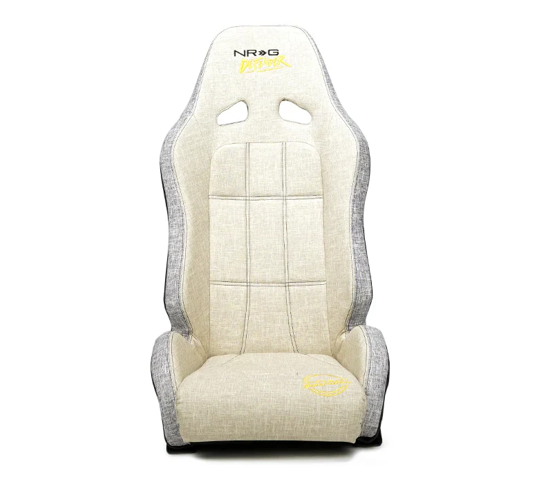 NRG Defender Water Resistant Steel Frame Susp. Seat - Tan w/ Sand Trim/Defender Logo/Side Bracket - Image 2