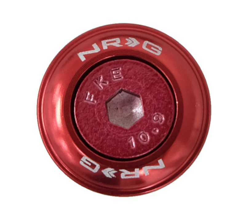 NRG Fender Washer Kit w/Color Matched M6 Bolt Rivets For Plastic (Red) - Set of 10 - Image 3