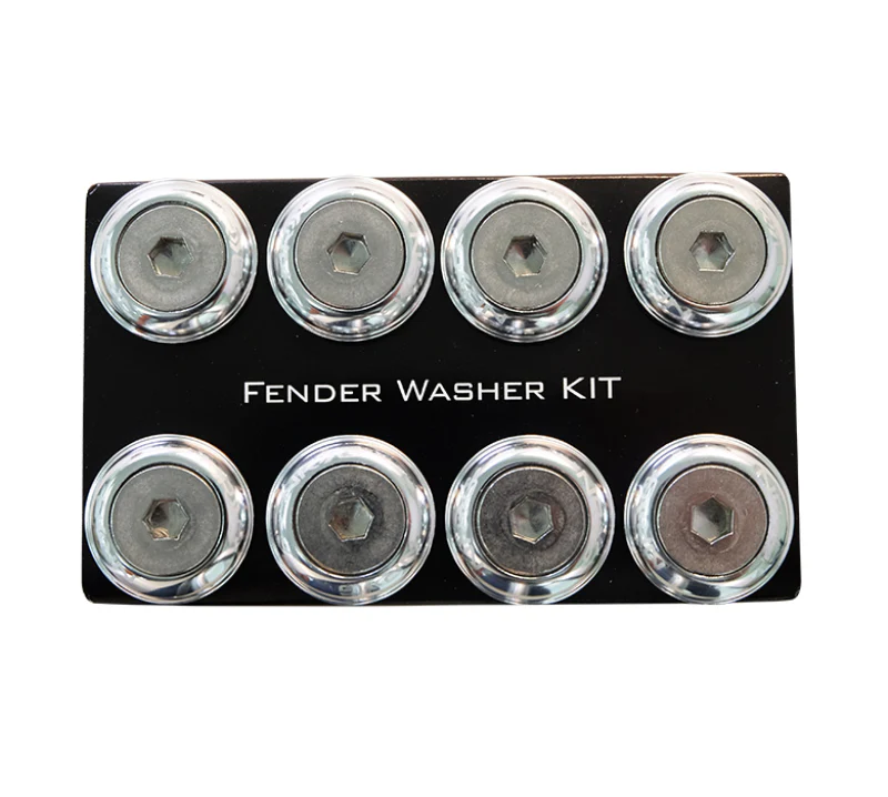 NRG Fender Washer Kit w/Color Matched M8 Bolt Rivets For Plastic (Silver) - Set of 8 - Image 4