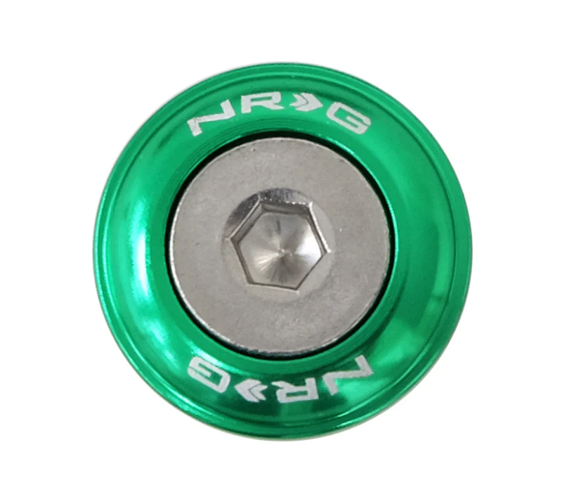 NRG Fender Washer Kit w/Rivets For Plastic (Green) - Set of 10 - Image 3