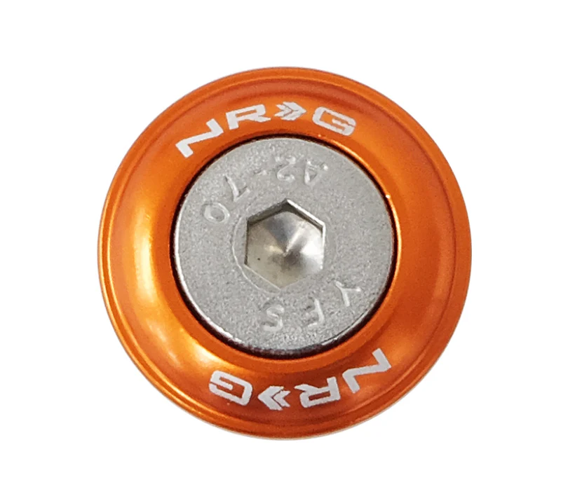 NRG Fender Washer Kit w/Rivets For Plastic (Orange) - Set of 10 - Image 3