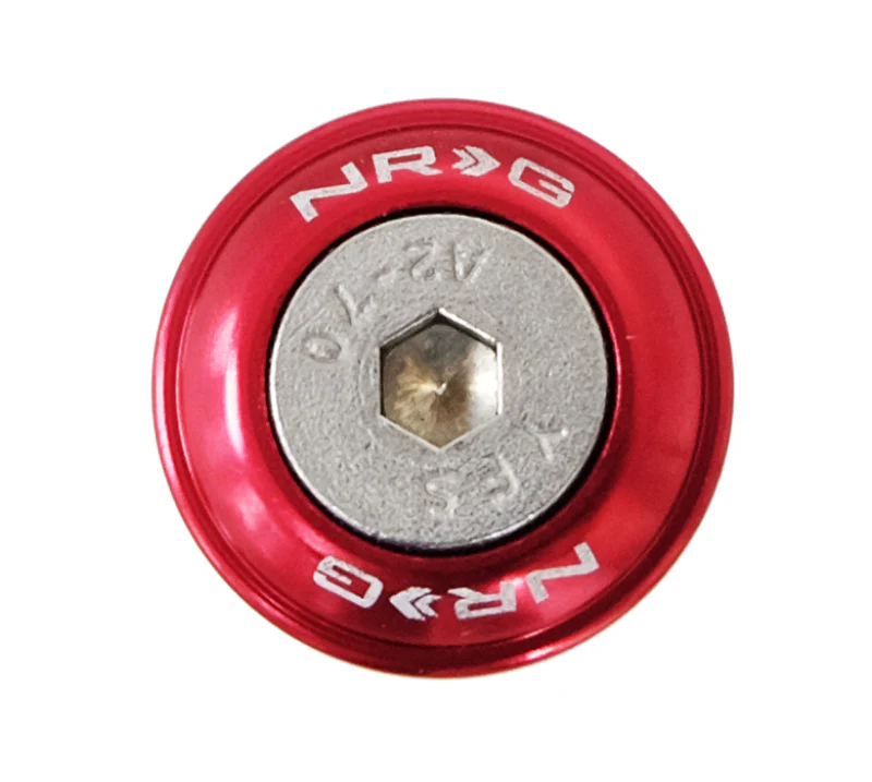 NRG Fender Washer Kit w/Rivets For Plastic (Red) - Set of 10 - Image 2