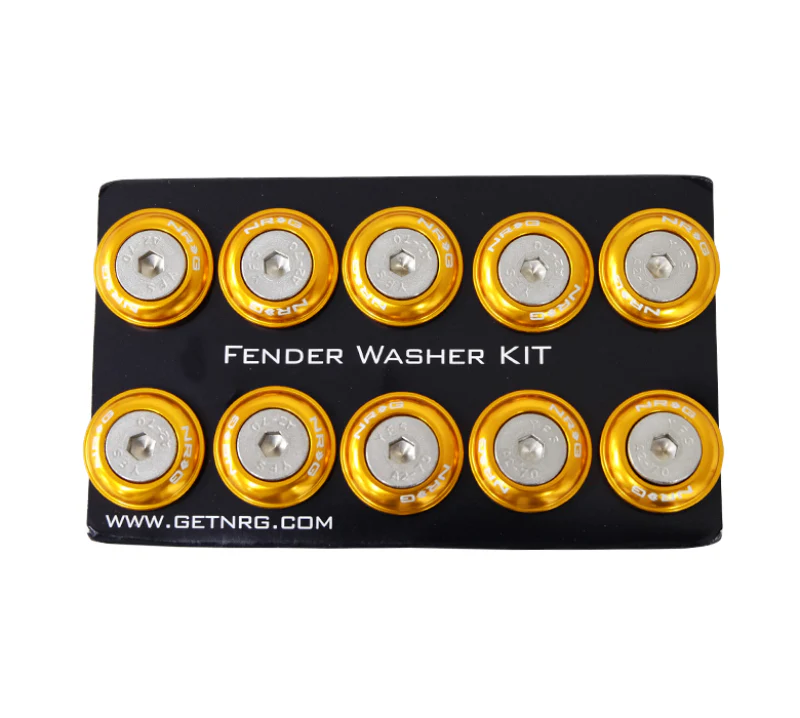 NRG Fender Washer Kit w/Rivets For Plastic (Rose Gold) - Set of 10 - Image 3