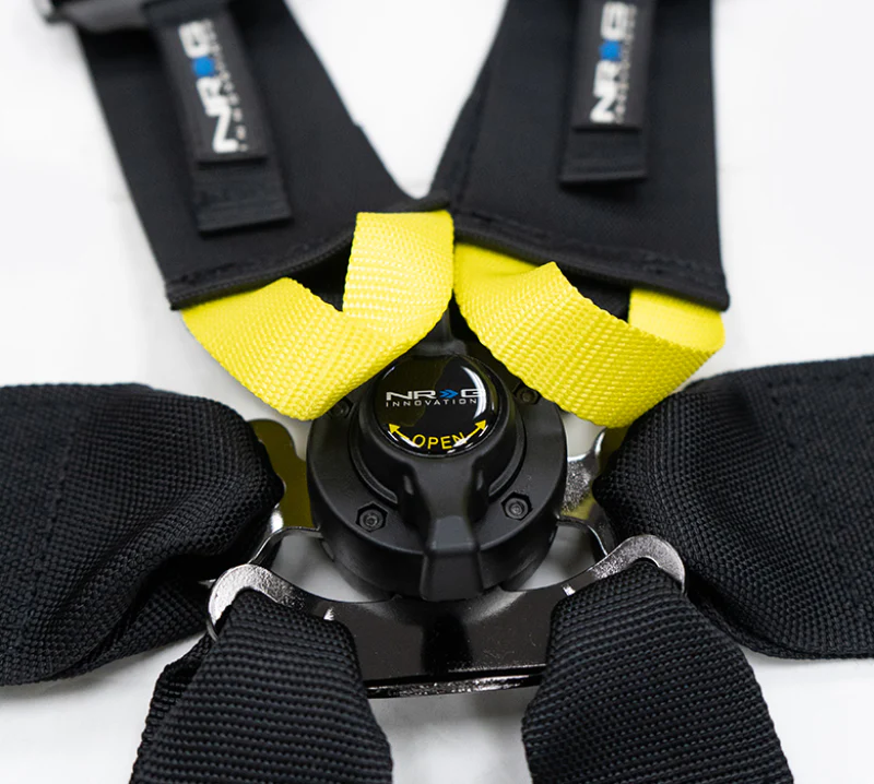 NRG FIA 6pt 2in. Shoulder Belt for HANS Device/ Rotary Cam Lock Buckle/ 3in. Waist Belt - Black - Image 4