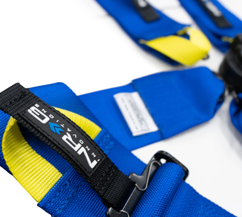 NRG FIA 6pt 2in. Shoulder Belt for HANS Device/ Rotary Cam Lock Buckle/ 3in. Waist Belt - Blue - Image 2