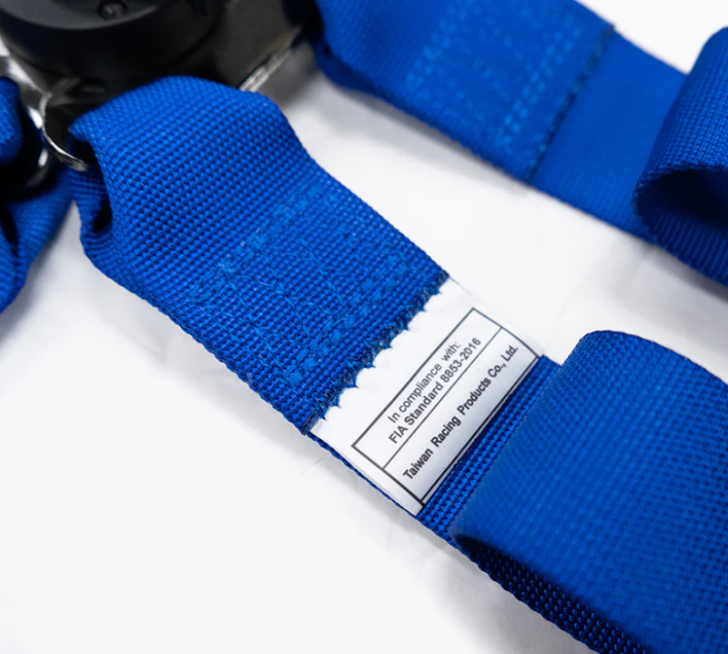 NRG FIA 6pt 2in. Shoulder Belt for HANS Device/ Rotary Cam Lock Buckle/ 3in. Waist Belt - Blue - Image 3