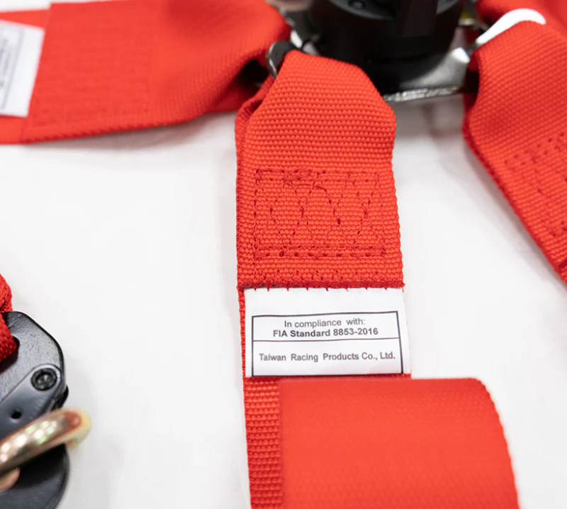 NRG FIA 6pt 2in. Shoulder Belt for HANS Device/ Rotary Cam Lock Buckle/ 3in. Waist Belt - Red - Image 2