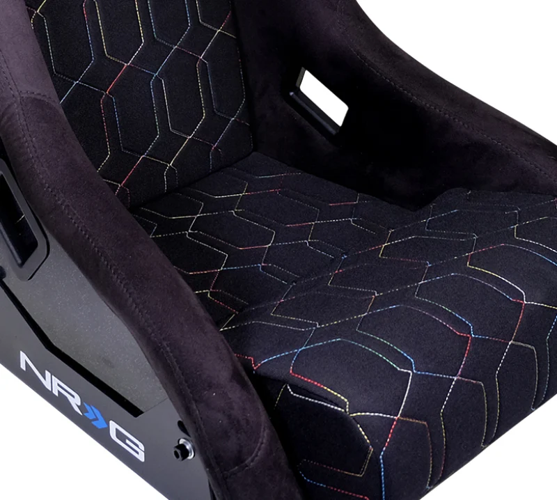 NRG FRP Bucket Seat (Black w/ Multi Color Geometric Pattern) - Large - Image 4