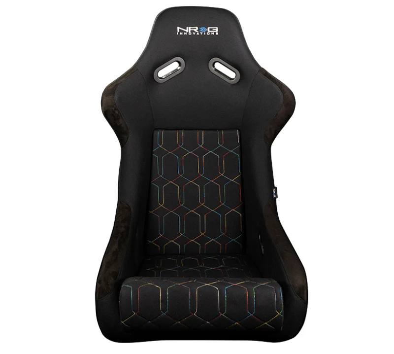 NRG FRP Bucket Seat (Black w/ Multi Color Geometric Pattern) - Large - Image 5