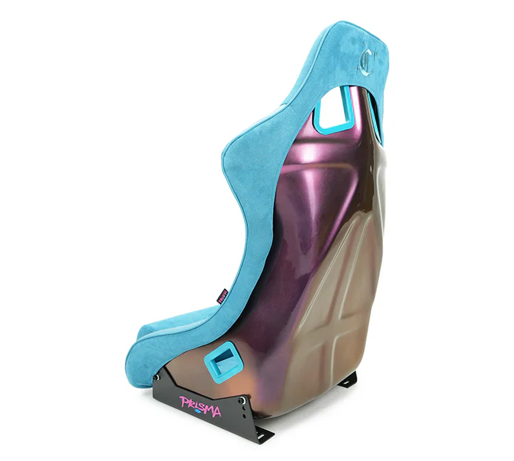 NRG FRP Bucket Seat (Medium) Prisma-Chromatic Dark Teal Vegan Suede w/ Chameleon Back - Image 2