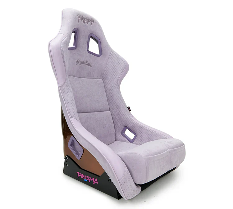 NRG FRP Bucket Seat (Large) Prisma-Chromatic Lilac Vegan Suede w/ Chameleon back