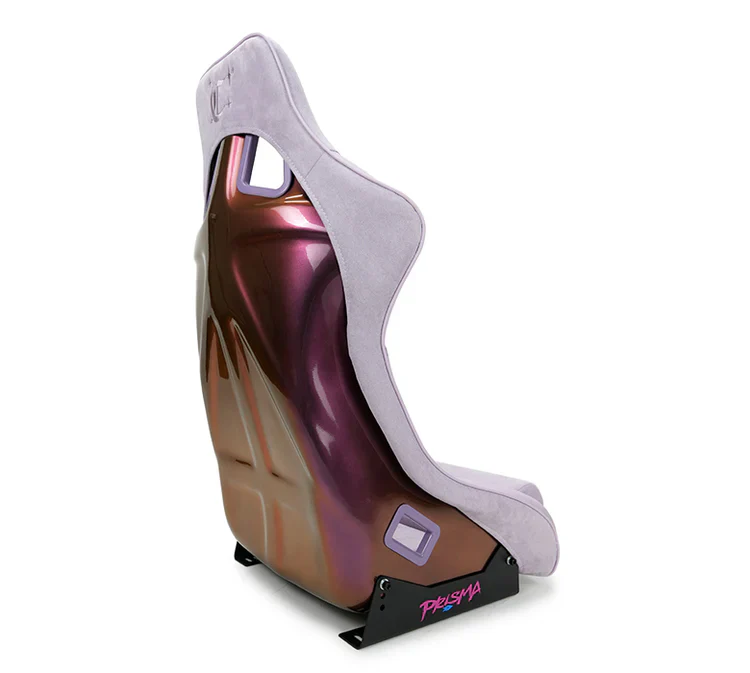 NRG FRP Bucket Seat (Large) Prisma-Chromatic Lilac Vegan Suede w/ Chameleon back - Image 2