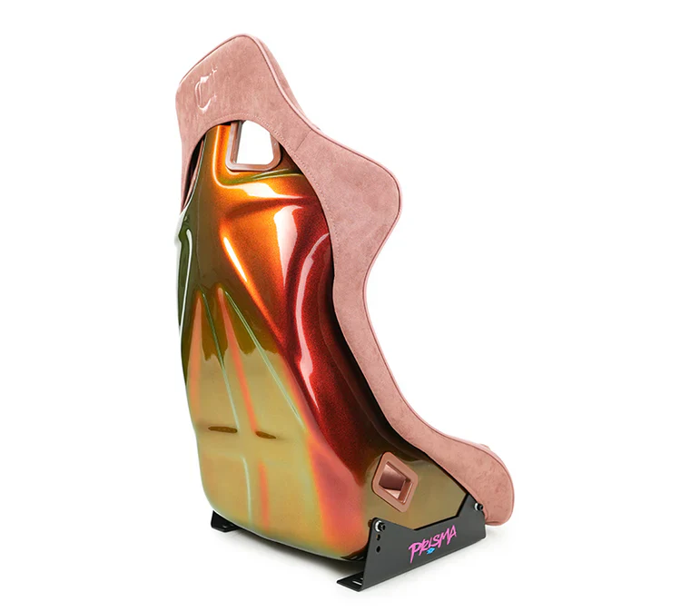 NRG FRP Bucket Seat (Medium) Prisma-Chromatic Mauve Vegan Suede w/ Chameleon Back - Image 2