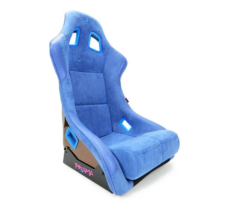 NRG FRP Bucket Seat (Medium) Prisma-Chromatic Royal Blue Vegan Suede w/ Chameleon Back