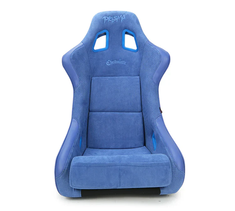 NRG FRP Bucket Seat (Medium) Prisma-Chromatic Royal Blue Vegan Suede w/ Chameleon Back - Image 2