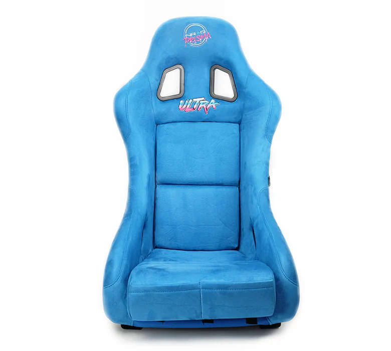 NRG FRP Bucket Seat PRISMA Edition w/ Pearlized Back/All Bluealcantara Vegan/Special Embroidery - XL - Image 2
