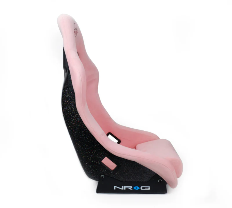 NRG FRP Bucket Seat Prisma Edition w/ Pearlized Back and Pink Alcantara (Medium) - Image 3