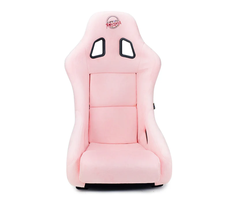 NRG FRP Bucket Seat Prisma Edition w/ Pearlized Back and Pink Alcantara (Medium) - Image 6