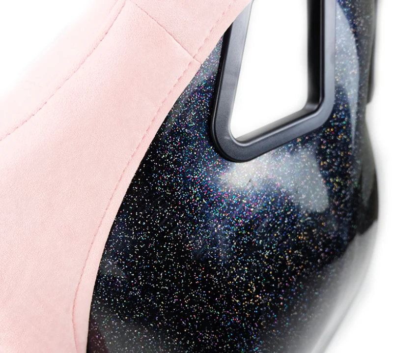NRG FRP Bucket Seat Prisma Edition w/ Pearlized Back and Pink Alcantara (Medium) - Image 9