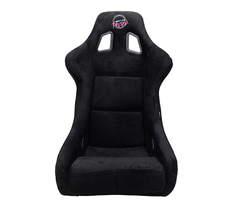 NRG FRP Bucket Seat PRISMA Edition w/Pearlized Back Black Alcantara - X Large - Image 2