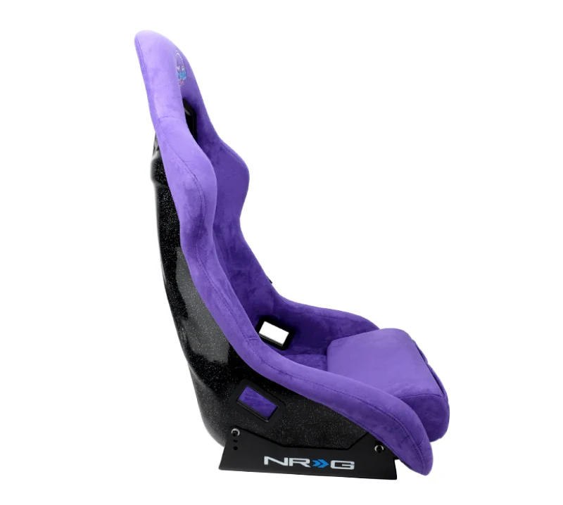 NRG FRP Bucket Seat PRISMA Edition W/ pearlized Back Purple Alcantara - Large - Image 3