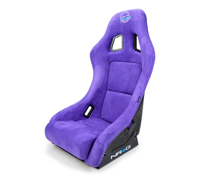 NRG FRP Bucket Seat PRISMA Edition w/ Pearlized Back Purple Alcantara - Medium - Image 2