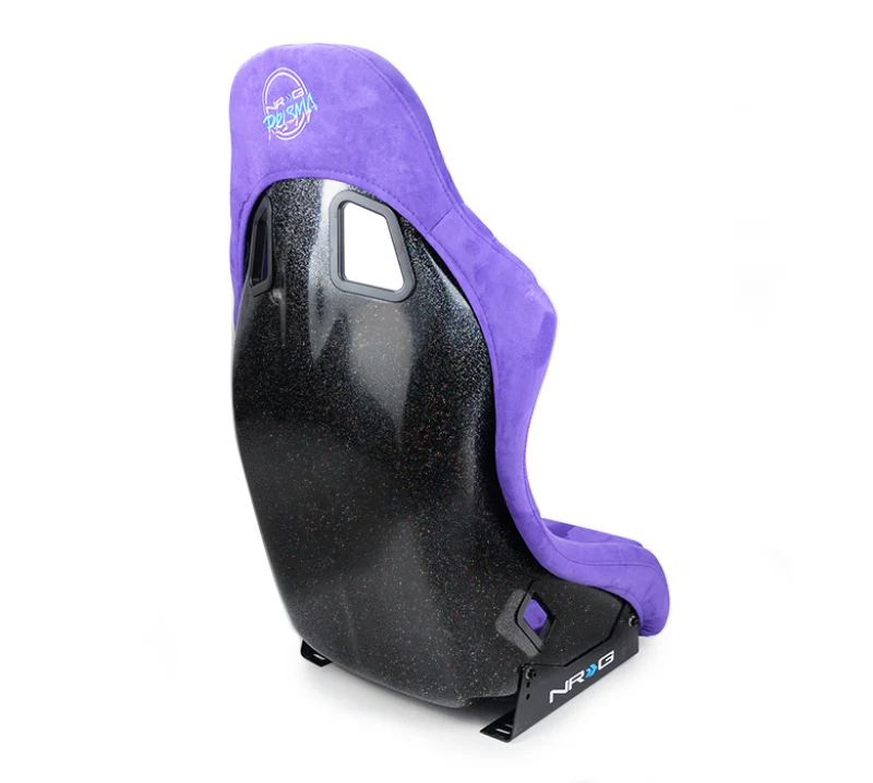 NRG FRP Bucket Seat PRISMA Edition w/ Pearlized Back Purple Alcantara - Medium - Image 3