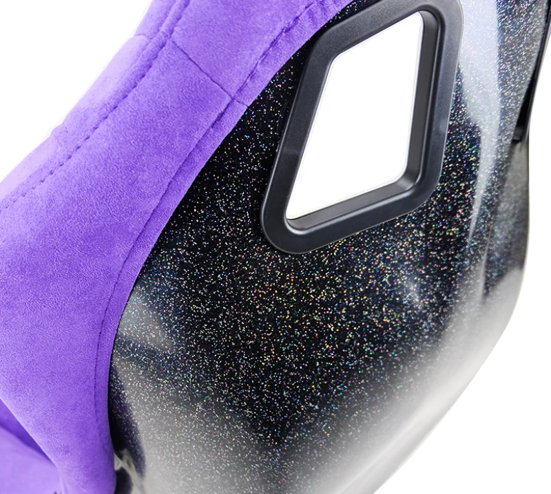 NRG FRP Bucket Seat PRISMA Edition w/ Pearlized Back Purple Alcantara - Medium - Image 7