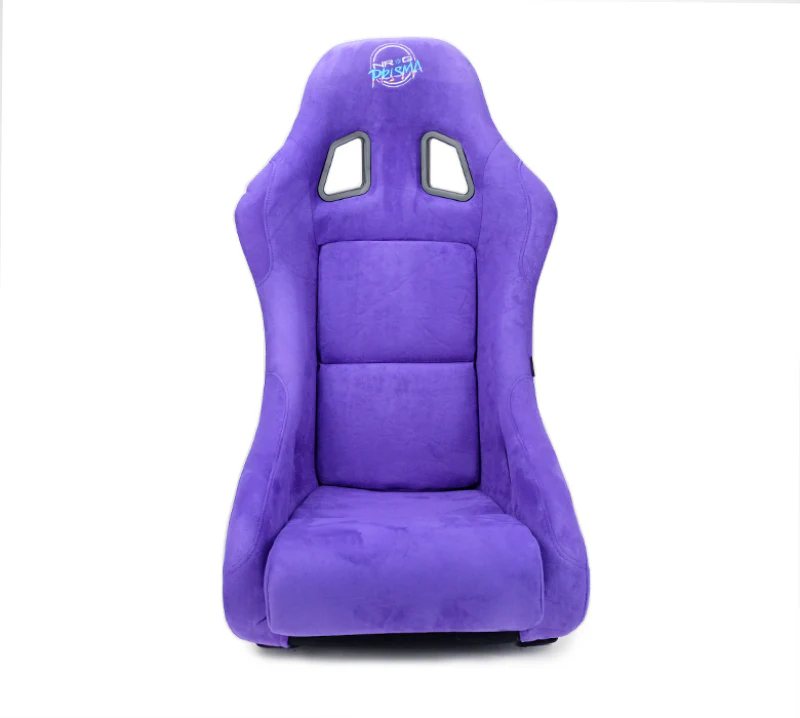 NRG FRP Bucket Seat PRISMA Edition w/ Pearlized Back Purple Alcantara - Medium - Image 8