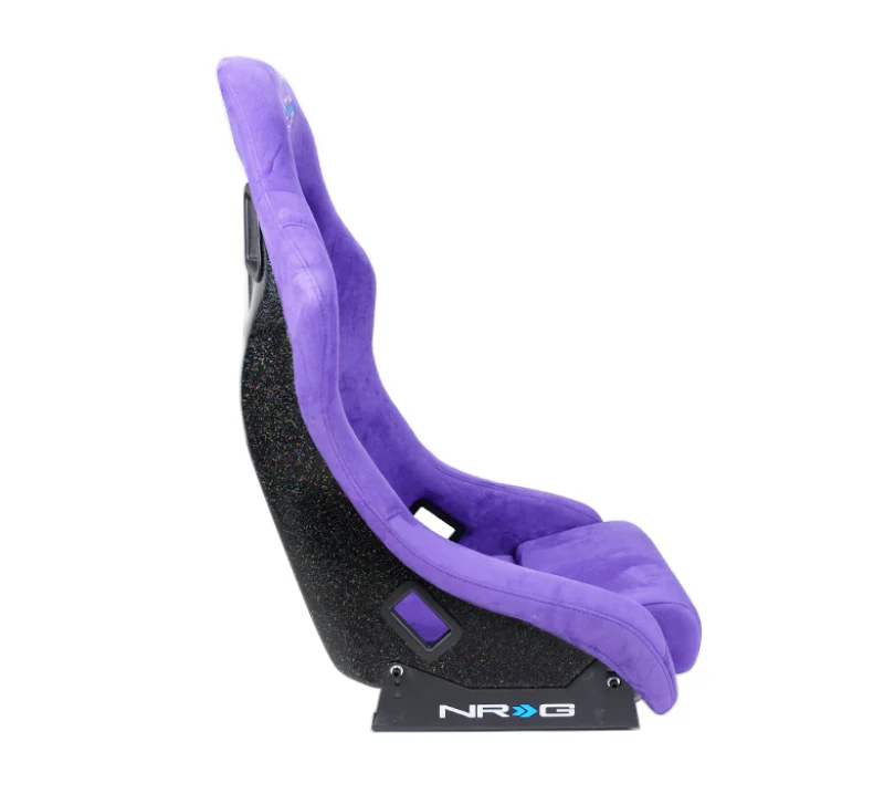 NRG FRP Bucket Seat PRISMA Edition w/ Pearlized Back Purple Alcantara - Medium - Image 9
