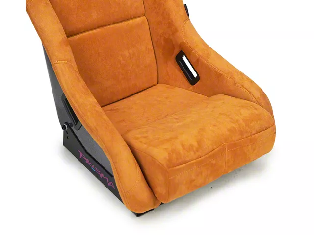 NRG FRP Bucket Seat PRISMA Edition W/ Pearlized Back Tan Alcantara - Medium - Image 3