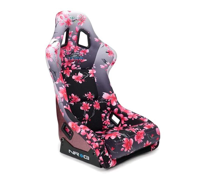 NRG FRP Bucket Seat PRISMA Japanese Cherry Blossom Edition W/ Pink Pearlized Back - Large - Image 3